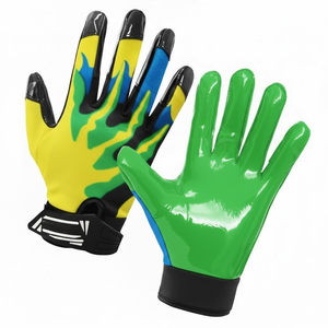 Guantes de Fútbol Americano Personalizados Premium, Palma con Agarre de Silicona Antideslizante, Protección para las Manos, Diseño Sublimado, Ligeros - Product Image 5