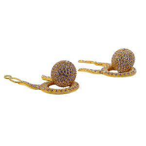 Gold Plated Moissanite <b>Drop</b> <b>Earrings</b> Number 8 Shape Women's Luxury Party Jewelry - Product Image 4