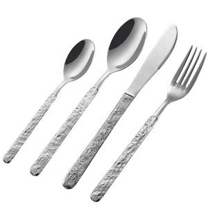 Exclusive Stainless Steel Flatware European <b>Cutlery</b> Set Wholesale <b>Gold</b> Plated Spoon Knife <b>and</b> Fork With <b>Black</b> Handle - Product Image 2