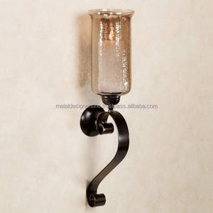 Apliques de pared de metal para decoración del hogar, artículos de iluminación colgantes con candelabro de huracán - Product Image 2