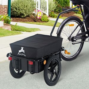 Remolque para Bicicleta con Caja Extraíble y Cubierta Impermeable, Ruedas de 16 Pulgadas para Carga y Uso General - Product Image 2