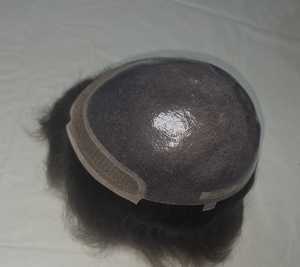 skin types Human Hair Toupee <b>Medium</b> Length 130% Density Glueless Swiss Lace Cap Natural Black Indian Remy Hair Light <b>Brown</b> Lac - Product Image 4