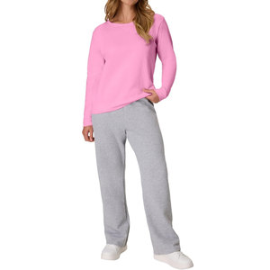 เสื้อสเวตเชิ้ตคอกลมผู้หญิง ผ้าฟลีซ Ecosmart แบบสวม มีรอยเว้ารูปตัววี แขนยาว สวมใส่สบาย อุ่น นุ่ม นิ่มละมุน - Product Image 5