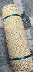 Rattan webbing rustic open weave mesh roll for vintage furniture made in Vietnam with rattan pole handle for decoration - Product Image 2