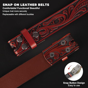Cinturón de Cuero Genuino Reversible Marrón Cognac de 3.5cm de Ancho con Hebilla de Acero, Ajuste Personalizado, Casual, Formal, Impermeable y Ecológico - Product Image 3