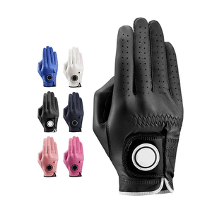 Leather Golf <b>Gloves</b> Breathable Wrist Length Sporty Style For Men Spring Summer Use - Product Image 1
