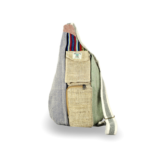 Sac bandoulière en coton et chanvre pour femme - Product Image 1