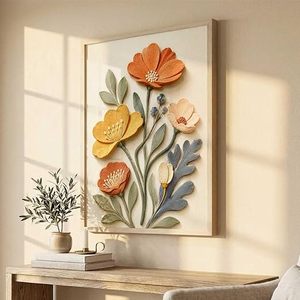 Cadre en bois écologique fait main, boîte à ombre rectangulaire verticale, impression couleur intégrale en relief, décoration murale moderne, pour table - Product Image 3