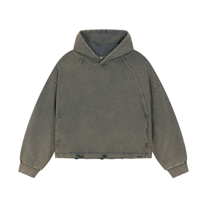 Hoodie homme sur mesure en coton molletonné 280 g/m², coupe ample, teint en pièce, pour marques de streetwear américaines, fournisseur en gros - Product Image 3