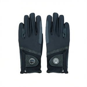 Unisex Summer Stretch Polyester Mesh Grip Riding Gloves Faux Leather Palm Hook Loop Closure Durable Comfortable <b>Equestrian</b> Gear - Product Image 2