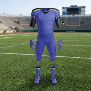 Uniforme de football américain personnalisé bleu et vert avec le numéro 10 - Product Image 6