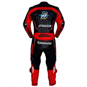 Combinaison en cuir de course MV Agusta WSBK 1 pièce en cuir de vachette/crocodile pour moto, course sur circuit/équitation, combinaison/Motocp pour motard avec armure de niveau 2 - Product Image 2