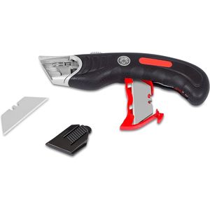 Set di coltelli ergonomici multiuso con taglierino retrattile e impugnatura in gomma per tagliare cartone, moquette e plastica - Product Image 3