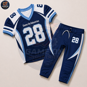 For Wholesale Rate Customized American Football Uniform Private Label Custom Logo Sublimation Polyester Jersey and Pants Sets - Product Image 5