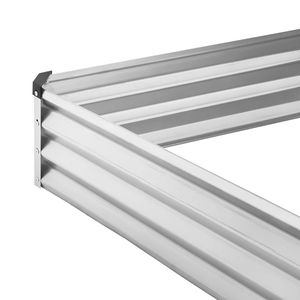 Fioriera Grande da Esterno in Metallo Zincato 12 x 4 x 1 piedi, Vaso Rialzato per Giardino con Fondo Aperto, per Fiori e Piante - Product Image 4