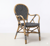 Meilleures ventes de meubles faits à la main, chaises en rotin de bistrot de Paris avec des bras avec un design minimaliste et élégant