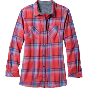 Chemise en flanelle épaisse pour femme, style motard, manches longues, poignets boutonnés, style outdoor, vente en gros - Product Image 1