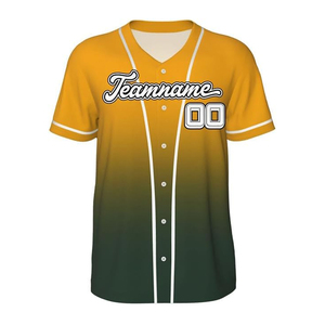 Baseball Jersey New Custom High Quality Wholesale 100% Organic Cotton Quick Dry V-neck Sports Unisex Baseball Jerseys Uniform - Product Image 2