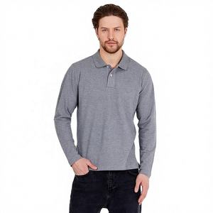 Camiseta Polo para Hombre, Corte Clásico, Algodón, Cuello Elegante, Diseño de Manga Larga, Fabricante de Ropa de Marca Privada - Product Image 3