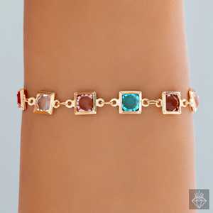 PRAO Anti-Tarnish Glitzy Multicolor <b>Crystal</b> <b>Bracelet</b> & <b>Bangle</b> - Product Image 4