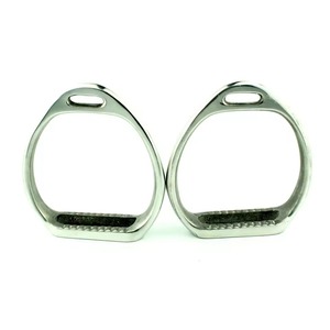 Estribos de equitación de acero inoxidable de alta calidad con logotipo personalizado, ligeros, transpirables, de seguridad para exteriores, con liberación rápida del pie. - Product Image 2