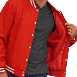 Veste Letterman pour homme, design uni, style minimaliste, couleur unie - Product Image 4