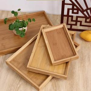 Bandeja Rectangular de Madera Hecha a Mano con Acabado Natural, Organizador Rústico para Mesa, para Té, Café, Bocadillos, Desayuno - Product Image 5