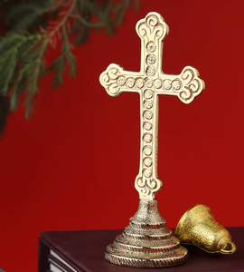 Croix décorative en laiton - Product Image 1