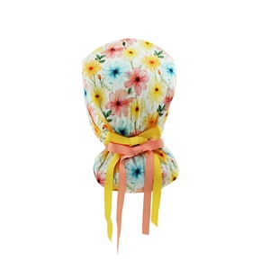 Premium Women Medical <b>Scrub</b> <b>Cap</b> Soft Cotton Surgical Nurse Hat Adjustable Hospital Work <b>Cap</b> Custom Logo OEM Private Label - Product Image 3