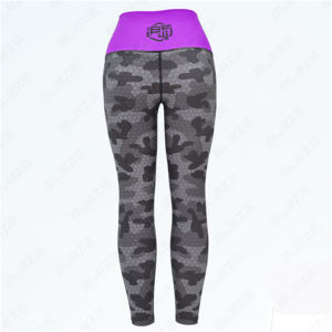 Leggings de yoga sans couture haute performance avec taille élastique personnalisée-Spandex/Nylon pour le fitness et les vêtements décontractés. - Product Image 2