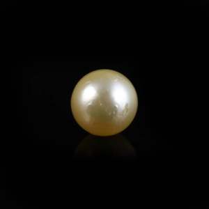 Perle dorée lâche de 4,55 carats, 8-9 mm, pierre précieuse d'eau de mer pour bijoux fins - Product Image 2