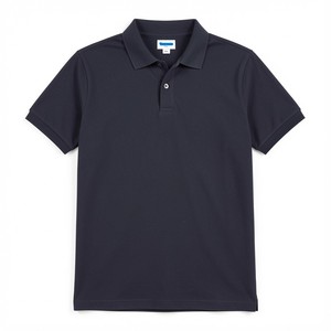 เสื้อเชิ้ตแขนสั้นสีขาวสำหรับผู้ชาย ทรงปกติ ติดกระดุมด้านหน้า สีพื้น ผ้าถักปิเก้ โพลีเอสเตอร์ ระบายอากาศได้ดี ป้องกันรอยยับ - Product Image 3