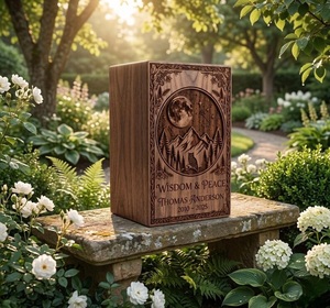 Handcrafted Rosewood Urn For Human or Pet Ashes Personalized <b>Memorial</b> Keepsake <b>Box</b> Hand wooden cremation urn cremation urn wood - Product Image 6