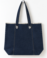 Sac fourre-tout en jean rouge avec franges, sac à bandoulière grande capacité, sac de shopping décontracté pour femmes