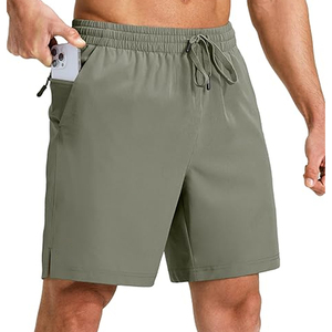 Wholesale Men Cotton Casual Shorts Elastic Waist <b>Drawstring</b> Plain Summer Shorts Custom Logo OEM Factory Price - Product Image 3