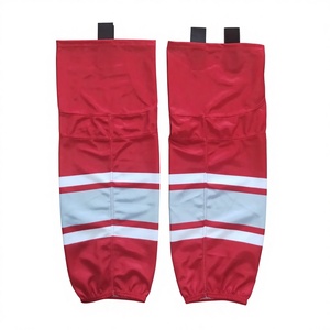 Red Striped Knee High <b>Leg</b> <b>Warmers</b> for Cycling Breathable Spandex Polyester Adult Summer Sports Socks - Product Image 2