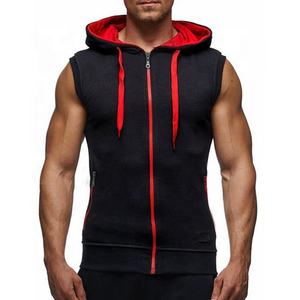 New Best Quality <b>Sleeveless</b> Zipper <b>Hoodie</b> for Men - Product Image 4