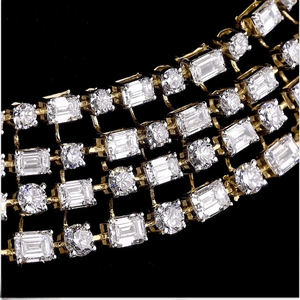 Collar de Diamantes Cultivados en Laboratorio con Corte Brillante en Oro Amarillo para Mujer, Certificado IGI, Claridad D-E VVS-VS, 10KT-18KT, Lujo, Venta al Por Mayor, Exportación - Product Image 4
