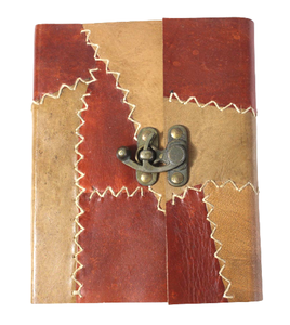 Diario Personalizado Hecho a Mano con Tapa Blanda y Cierre de Cuero, Regalo de Rajasthan, Camelon Exports - Product Image 1