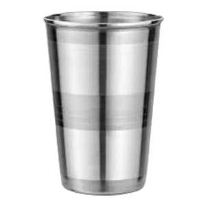 Verre à eau élégant et ergonomique en acier inoxydable, en forme de sablier, gobelet métallique de qualité supérieure avec bord lisse pour boissons et jus - Product Image 4