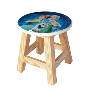Kids Wooden <b>Stool</b> Seat Printed Toddler Ottoman Minimalist Furniture Decoration Wood Stand <b>for</b> Home Playroom <b>Bathroom</b> Tabletop - Product Image 1