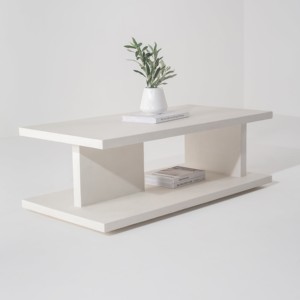 Mesa de Centro Vandana Astra Altis de Microconcreto Color Beige para Decoración Moderna de Sala de Estar - Product Image 3