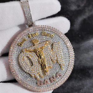 Pendentif couronne empilable en moissanite et diamant, plaqué or rose, avec strass en cristal, breloque de luxe à thème, unisexe, pour usage quotidien - Product Image 5