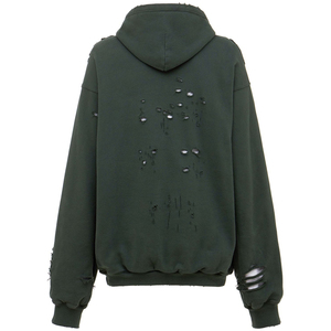 ผู้ผลิตจากโรงงานโดยตรง เสื้อฮู้ดดี้ผู้ชายผ้าฝ้ายใส่สบาย ลดราคา 2024 แฟชั่นใหม่ เสื้อฮู้ดดี้สไตล์ Distressed พร้อมบริการ OEM - Product Image 2