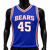 Camiseta de Baloncesto sin Mangas de Talla Grande, Marca Privada, Secado Rápido, Transpirable, Antibacteriana, 100% Poliéster, Personalizable