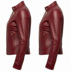 Chaqueta de Piel de Oveja para Mujer, Moda Casual de Invierno, Material de Piel Auténtica, Diseño Moderno, Ropa Urbana, para Viajes y Uso Diario, Impermeable - Product Image 4