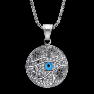 Top Quality <b>Solid</b> <b>Gold</b> Plated the Eye of Horus <b>Pendant</b> Crystal Diamond African Ethnic Egyptian Jewelry Gift For Her - Product Image 2