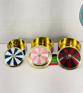 Two Line Eco-Friendly Mother of Pearl Inlay <b>Shell</b> Box with <b>Mirror</b> Polish Round Modern Keepsake Craft Box - Product Image 6