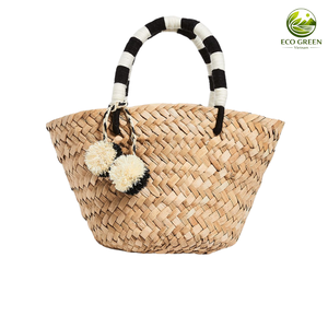 Bolso de Jacinto de Agua Artesanal Natural VIETNAM ECO GREEN Material Orgánico Ecológico Ovalado Hecho a Mano Moderno y Versátil - Product Image 6