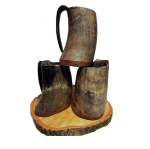 Durable Design Modern Antique Imitation Viking Horn Mug Tankard Eco-Friendly Waterproof Natural Shape Polished Customizable - Product Image 4